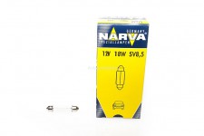 Автолампа 12V C18W 43мм T15  17512 CP NARVA