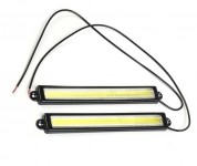 Дневные ходовые огни KS-10155 COB , провода, черный корпус, 210*10*32мм, (2шт)12V