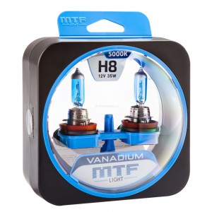 Набор ламп H8 12V 35w VANADIUM 5000К MTF Набор ламп H8 12V 35w VANADIUM 5000К MTF