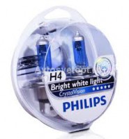 Автолампа H4 12V 60/55W (P43t-38) Crystal Vision 4300K (2шт+2шт W5W) 12342CVSM PHILIPS
