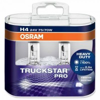 Автолампа  H4  24V 75/70 W (P43T) TSP( +100%) вибростойкая  (DuoBox) 64196TSP-HCB OSRAM