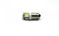 Лампа светодиодная Т8.5 (BA9s) белая, 5 SMD 5050 диодов (с цоколем) 12V
