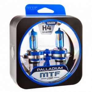 Набор ламп H4 12V 60/55w PALLADIUM 5500К MTF Набор ламп H4 12V 60/55w PALLADIUM 5500К MTF