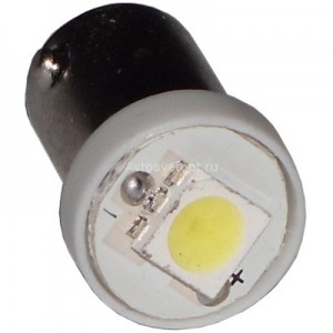 Светодиод 12V T8 WHITE (1SMD) SM-T8 BA9S (габарит) Маяк Светодиод 12V T8 WHITE (1SMD) SM-T8 BA9S (габарит) Маяк