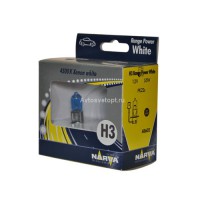 Автолампа H3 (55) PK22s RANGE POWER WHITE 4500K (2шт) 12V NARVA 48602 RPW S2