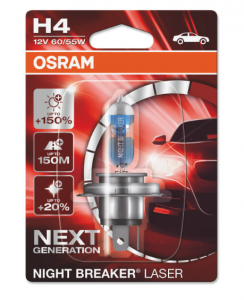 Автолампа H4 12V 60/55W (P43t-38) Night Breaker Laser +150% (64193NL-01B) OSRAM Автолампа H4 12V 60/55W (P43t-38) Night Breaker Laser +150% (64193NL-01B) OSRAM