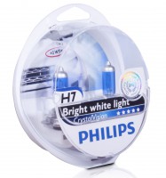 Автолампа H7 12V 55W (PX26d) Crystal Vision 4300K (2шт+2шт W5W) 12972CVSM  PHILIPS