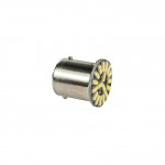 Лампа светодиодная 12V (21W) BA15s (1 конт) 18 SMD 4014 диодов, белая (поворот, стоп-сигнал)