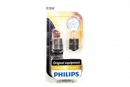 Автолампа 12V R10W (BA15s) (блистер 2шт) 12814B2 PHILIPS Автолампа 12V R10W (BA15s) (блистер 2шт) 12814B2 PHILIPS