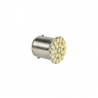 Лампа светодиодная 12V (21W) BA15s (1 конт) 22 SMD диодов, белая (поворот, стоп-сигнал)