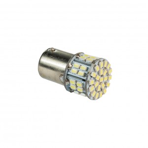 Лампа светодиодная 12V (21W) BA15s (1 конт) 50 SMD диодов, белая (поворот, стоп-сигнал) Лампа светодиодная 12V (21W) BA15s (1 конт) 50 SMD диодов, белая (поворот, стоп-сигнал)