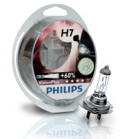 Автолампа H7 12V 55W (PX26d) Vision Plus +60% (2шт) 12972VPS2 PHILIPS