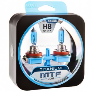 Набор ламп H8 12V 35w TITANIUM 4400K MTF Набор ламп H8 12V 35w TITANIUM 4400K MTF