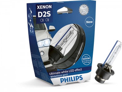 Ксеноновая лампа D2S White Vision (5000K) 35W 85122WHV2C1 Philips