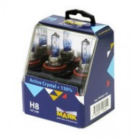 Автолампа H8 12V 35W (PGJ19-1) Active Crystal +130% (2 шт.) 72820AC+130 "Маяк"