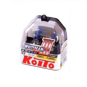 Автолампа H3 12V 55W (PK22s) (100W) 2шт. Whitebeam Premium P0752W Koito